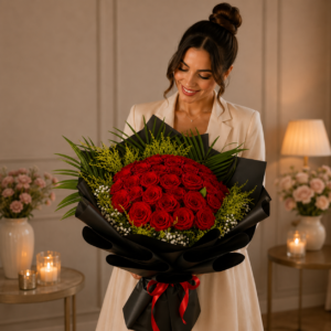 Premium Kırmızı Gül Buketi